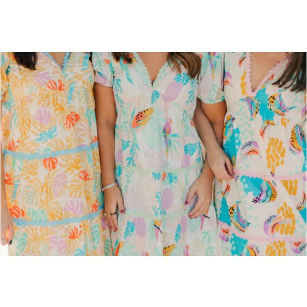 NWT marie by Victoria Dunn Tiered Floral Maxi Dress